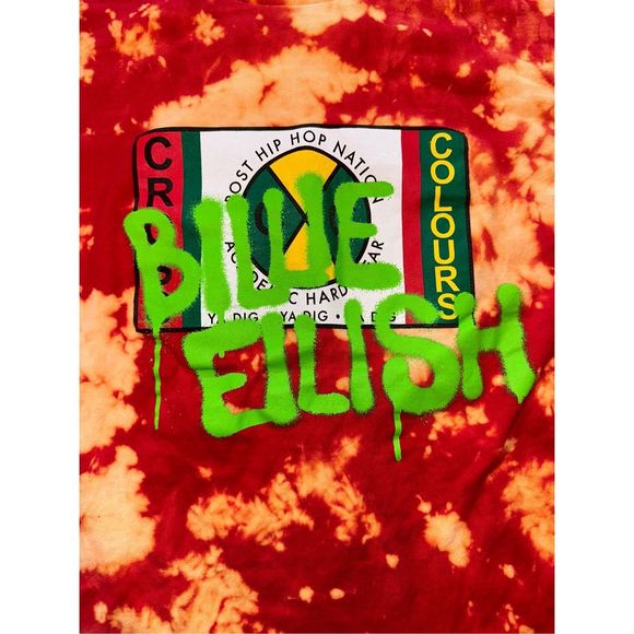 Billie Eilish Post Hip Hop Nation Bleached Long Sleeve Tee - Picture 3 of 4